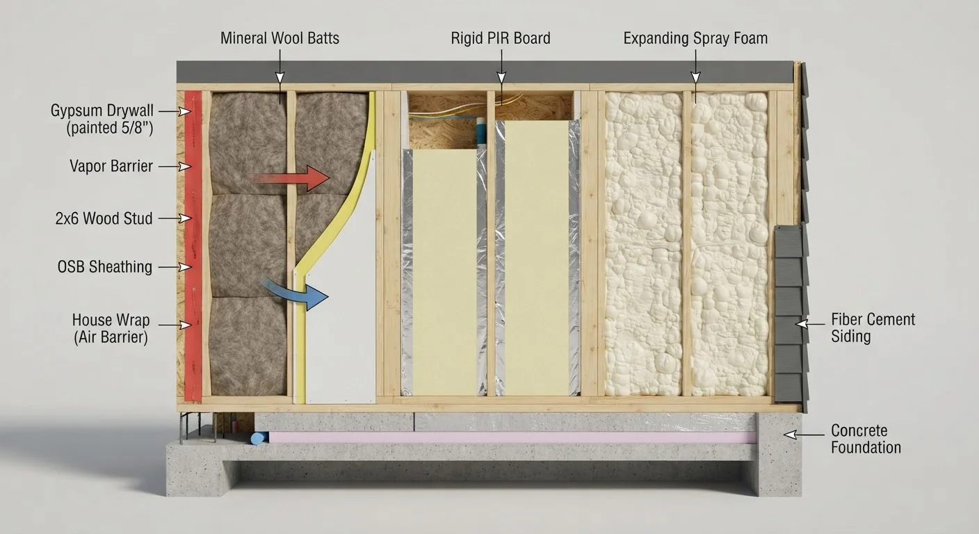 Insulation Materials Explained: Mineral Wool, PIR Board, and Spray Foam Compared